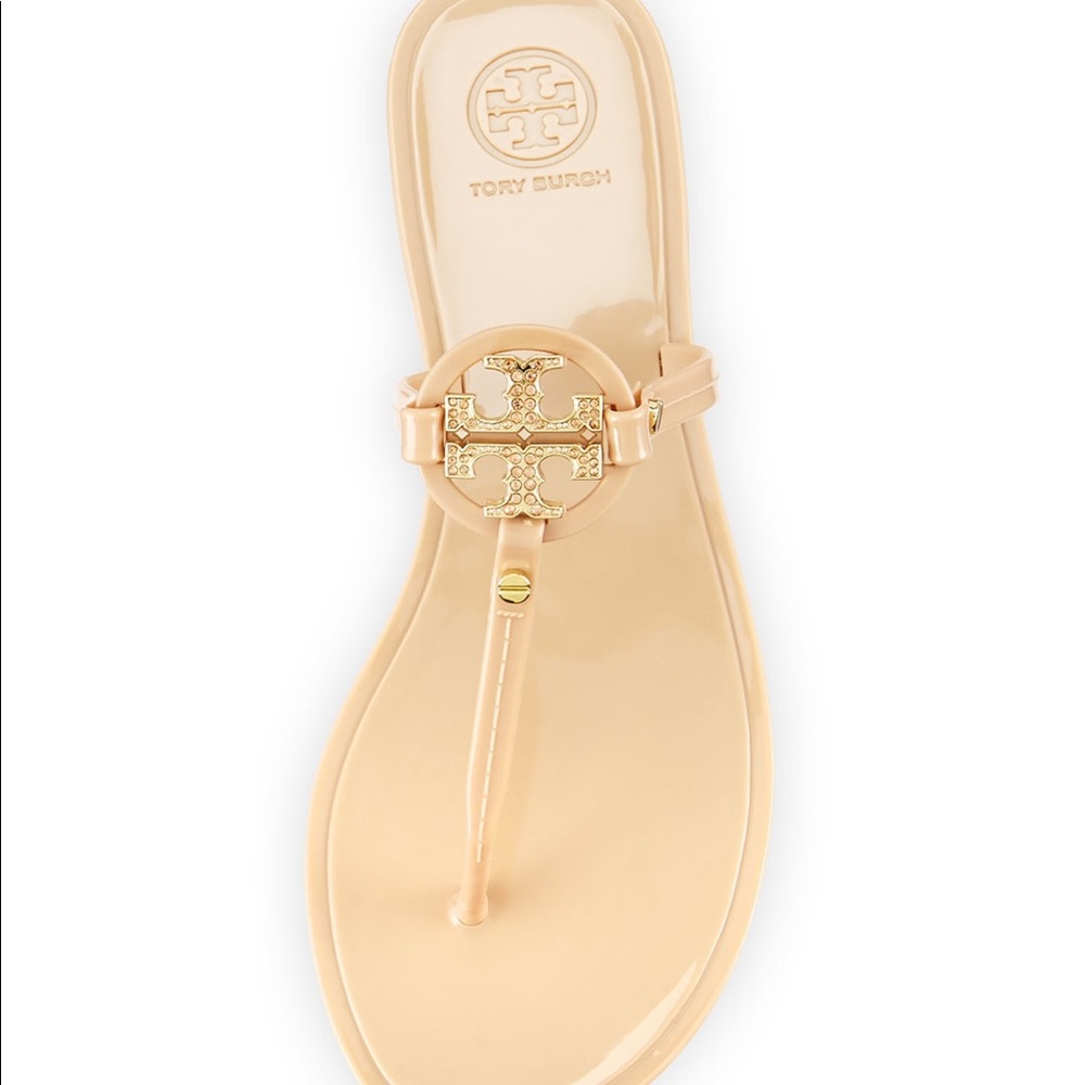 Tory Burch Mini Miller Jelly Sandals with Crystals
